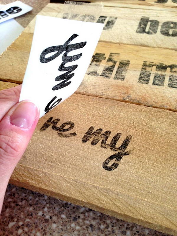 Easy Way To Transfer Ink From Paper Onto Wood For A Homemade Sign with Freezer Paper . Get the step by step tutorial 