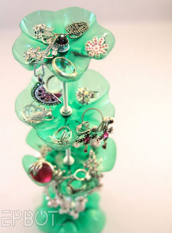 Platic Bottle Recycled Jewelry Stand 