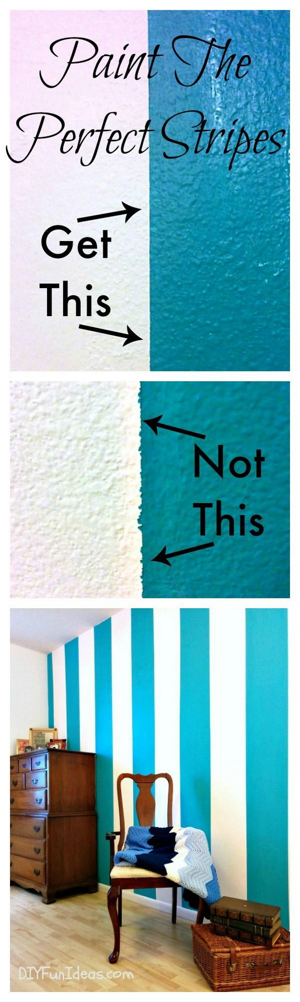 This great tutorial will show you exactly how to get a perfect line and stop the paint bleed. 