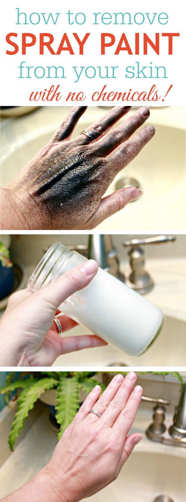 How to Remove Spray Paint from Your Skin with Coconut Oil and Baking Soda. 