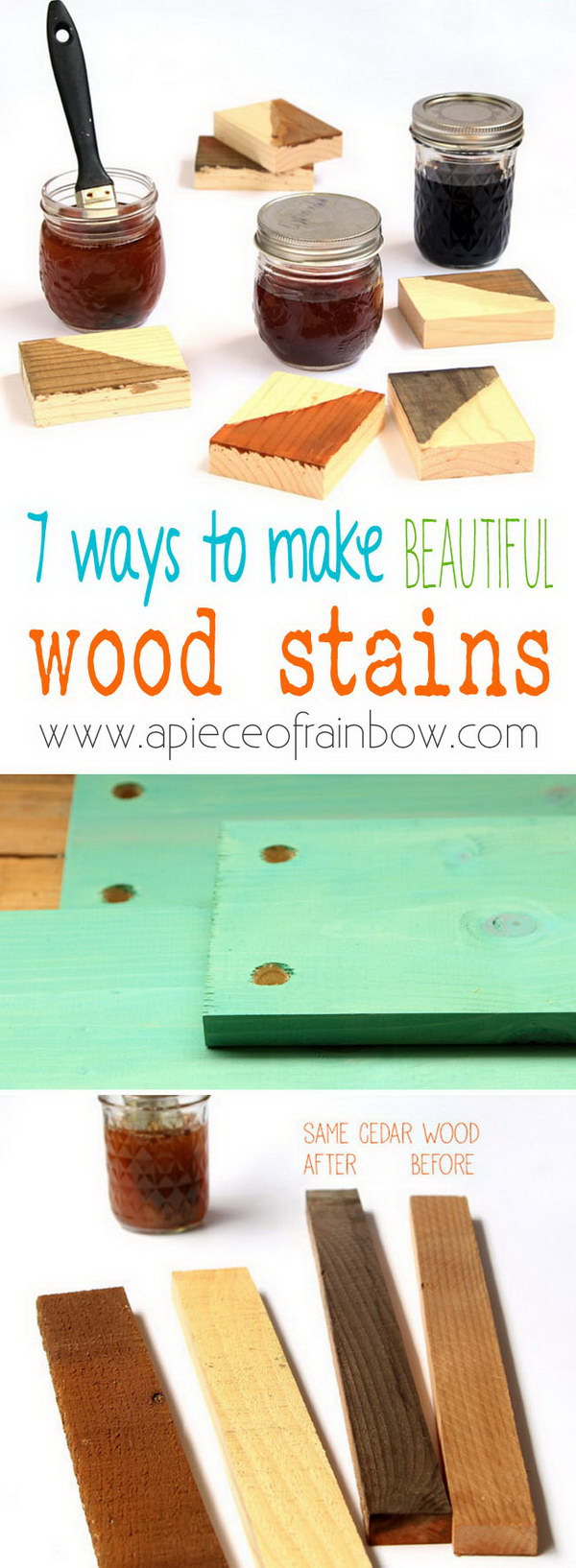 Homemade Natural & Effective Wood Stains. 