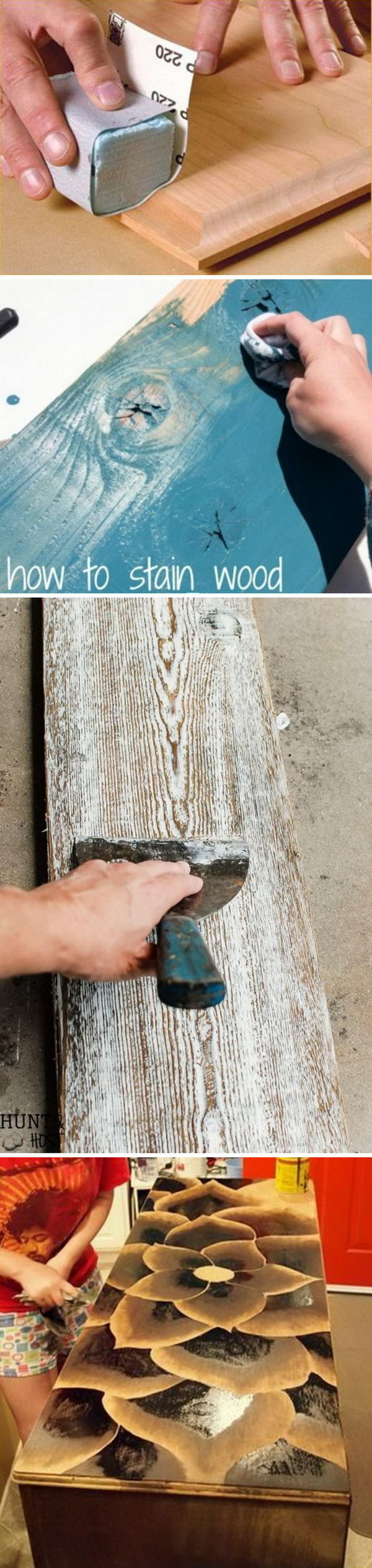 DIY Ideas and Tutorials for Using Wood Stains. 