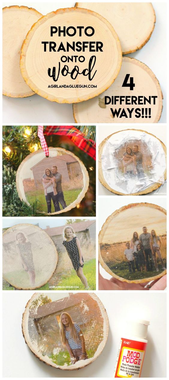 How to transfer photos on wood in 4 different ways. 