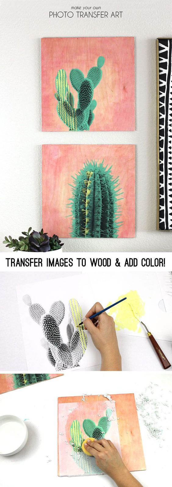 Transfer Your Favorite Photos To Wood And Add Fun Color. 