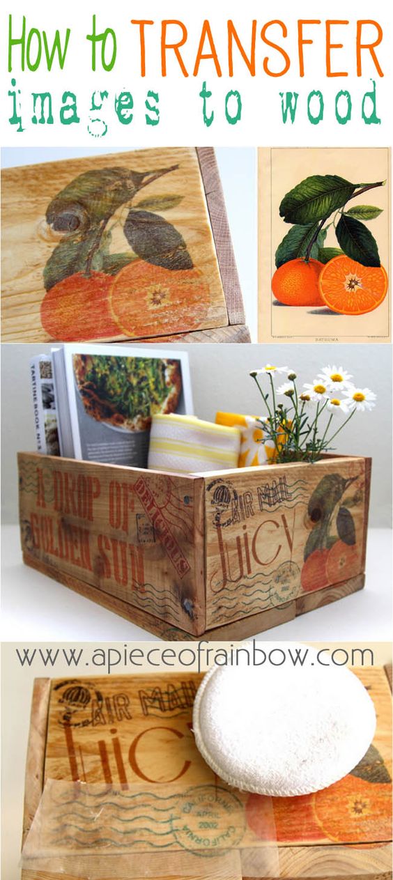 Easy Image Transfer To Pallet Wooden Crates. 