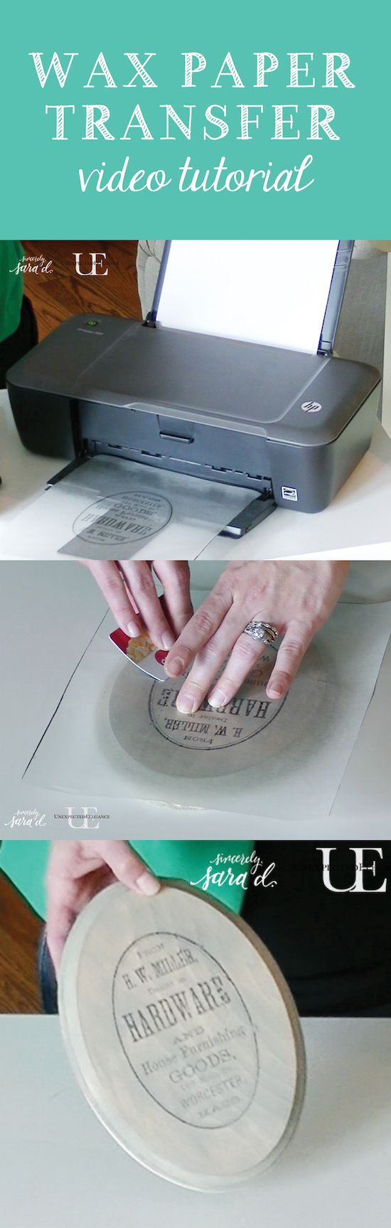 Wax Paper Image Transfer. 