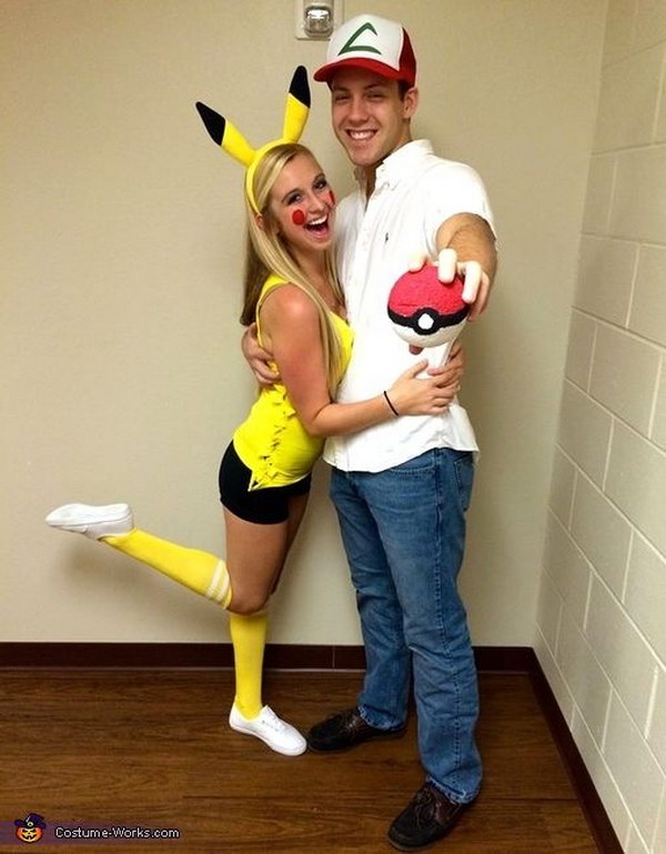 Ash & Pikachu Halloween Costumes. 