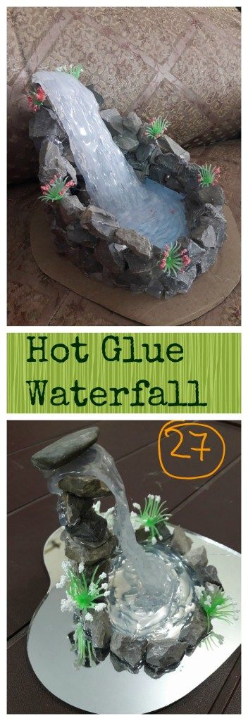 DIY Hot Glue Waterfall for Fairy Garden. 