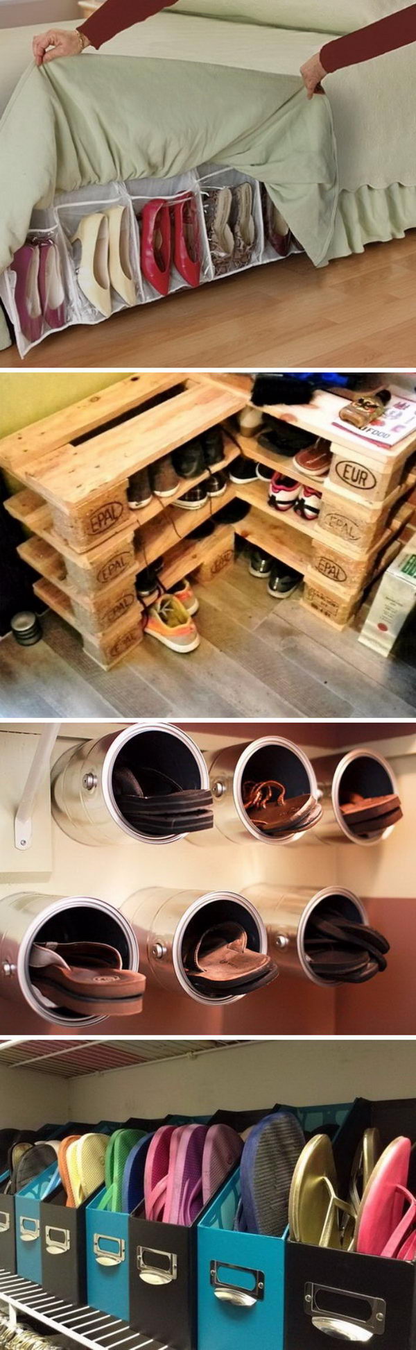 DIY Shoe Storage Ideas. 