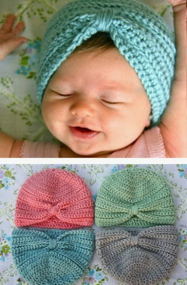 Crochet Baby Turban. 