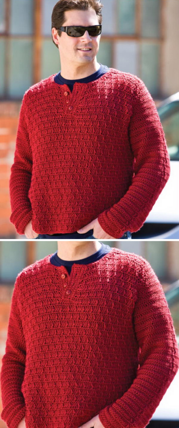 Crochet Pattern For Mens Sweater