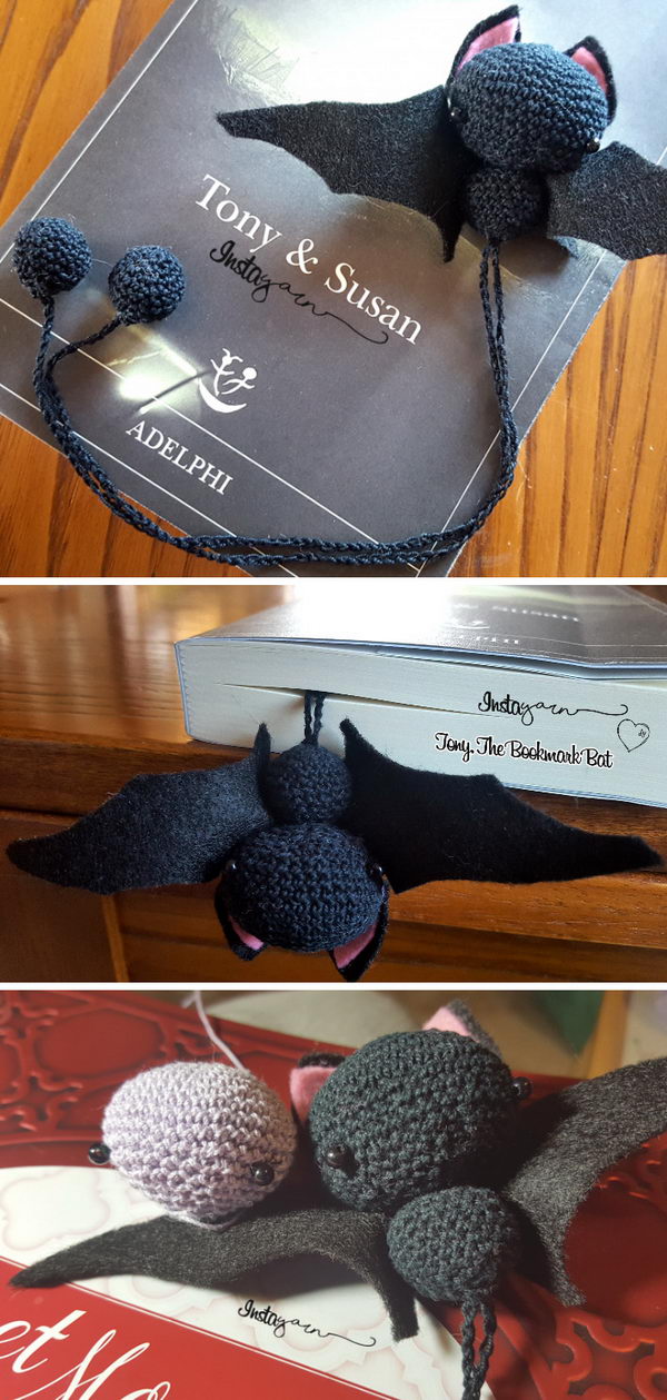 Amigurumi Bookmark Bat. 